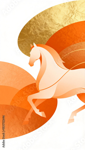 Abstract background for the Year of the Horse Spring Festival 2026.