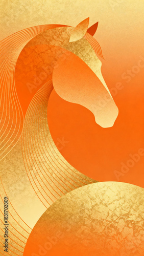Abstract background for the Year of the Horse Spring Festival 2026.