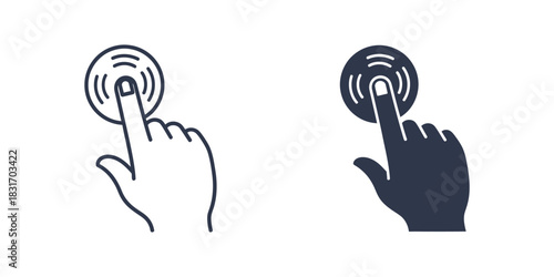 Set of hand gestures for digital interaction and navigation