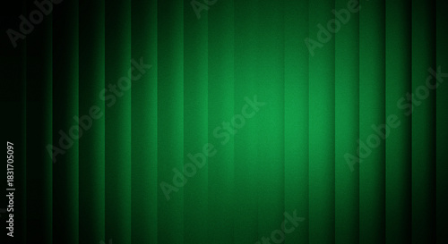 Illustration of dark green textured background with vertical blind effect and vignette