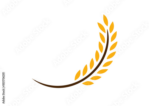 agriculture wheat logo design vector template. icon isolated