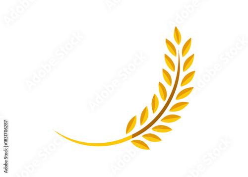 agriculture wheat logo design vector template. icon isolated