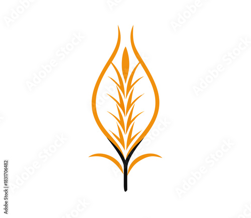 Agriculture wheat Logo. wheat Logo Template vector icon design. Template vector icon design