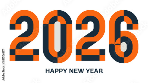 2026: A Vision for the Future: A vibrant graphic design that spells out the year 2026 boldly, accompanied by a festive HAPPY NEW YEAR message, conveys a sense of anticipation and hope.