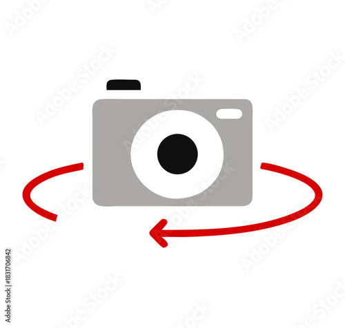 Camera switch vector icon.Switch from front to back camera flat icon for apps.