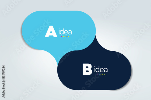 Connected Bubble Diagram Minimalist Infographic Design