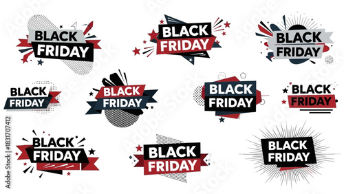 Eye-Catching Black Friday Sale Banners Collection for Marketing Promotions and Holiday Shopping, Ready for Your Next Big Discount Event, Originally Designed as Vectors