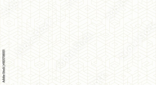 Abstract geometric pattern with interconnected hexagons creating a sense of depth and complexity