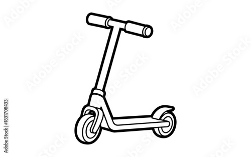 Minimalist linear scooter design for urban mobility concepts
