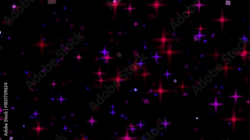 Glowing Star Particles Falling Down  Magical Cinematic Motion Background