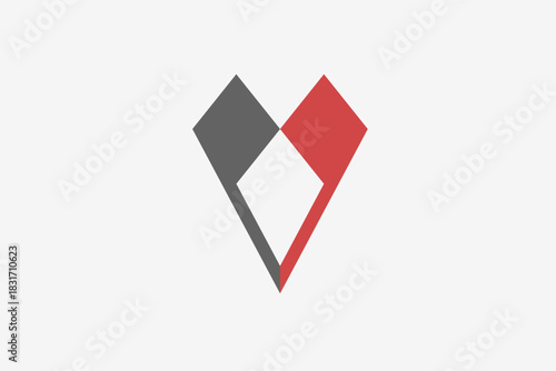 Red and black flags and arrow head logo Free Download Red and black flags and arrow head logo - GFXLoad