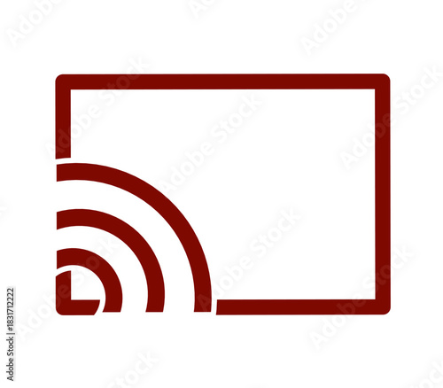 screen mirroring icon vector on white background. screencast icon