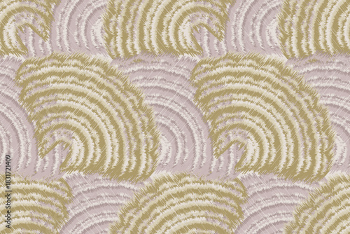 Ethnic abstract ikat art. Aztec ornament print. Geometric ethnic pattern seamless color oriental. Seigaiha pattern seamless vector. Ikat Fan Arch Seamless Pattern. Abstract background for textile.