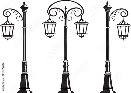 street lamp silhouette