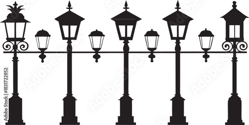 street lamp vector