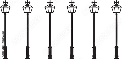 street lamp vector illustration