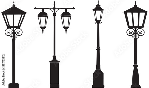 street lamp vector illustration