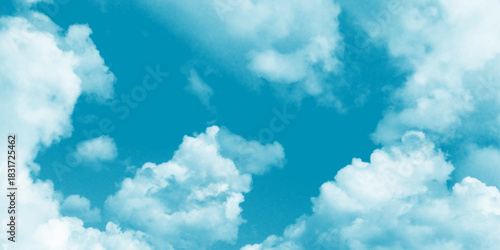 Bright colors, partial clouds. Clear blue sky and fluffy clouds in a peaceful atmosphere. the beauty of the blue sky and white clouds. beautiful clouds in the blue sky. Blue sky with clouds. 