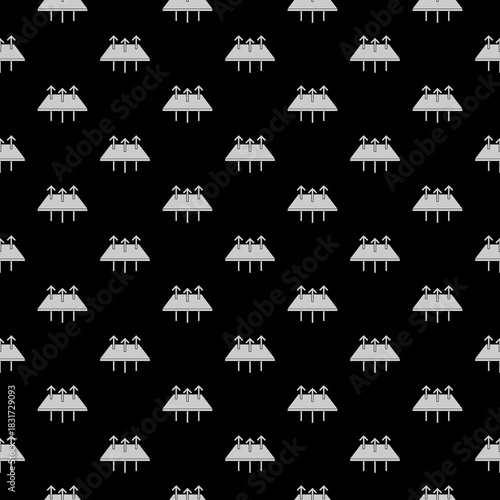 Breathable fabric seamless pattern isolated on black background