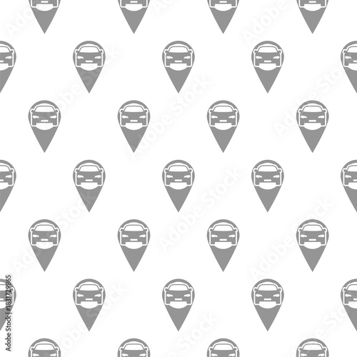 Free Download Car, pin pointer seamless pattern isolated on white background - GFXLoad