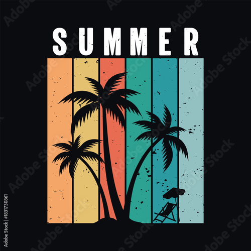 Colorful summer vacation and travel backgrounds.