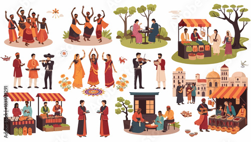 Diverse Cultural Interactions In Global Traditions And Festivities