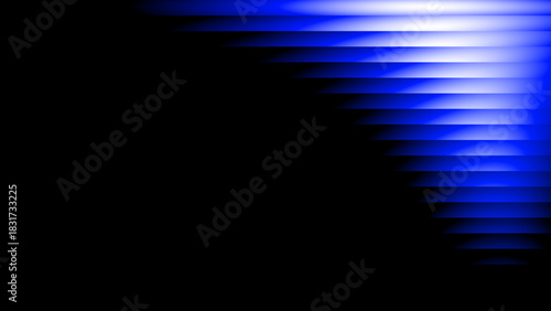 Abstract Blue Gradient Background with Ribbed Glass and Motion Wave Effect, Vector Illustration