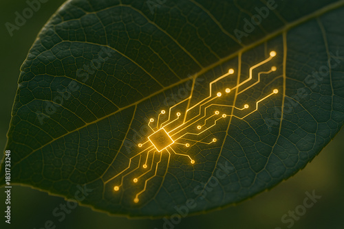 Wallpaper Mural Leuchtende Schaltung auf Blatt Torontodigital.ca