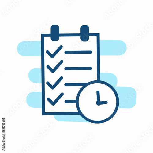 Project Deadline Vector illustrator isolated on white Background