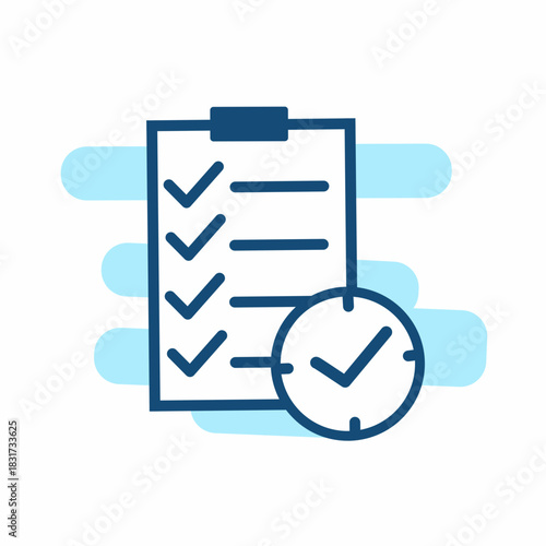 Project Deadline Vector illustrator isolated on white Background