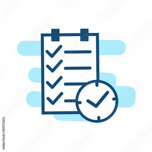 Project Deadline Vector illustrator isolated on white Background