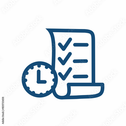 Project Deadline Vector illustrator isolated on white Background