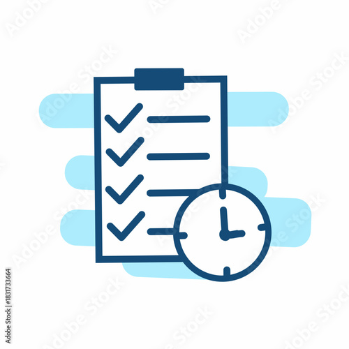 Project Deadline Vector illustrator isolated on white Background