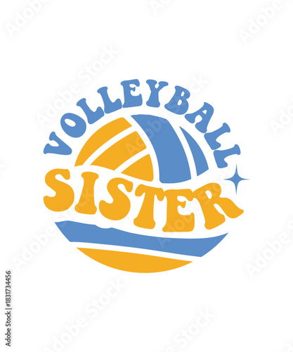 Volleyball sister svg