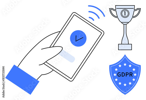 GDPR compliance. GDPR compliance d with secure mobile authentication, data protection, and accountability. GDPR safeguarding personal information and privacy rights. For IT, privacy, compliance