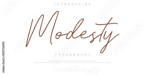 Hand drawn calligraphic vector monoline font. Distress signature letters. Modern script calligraphy type. ABC typography latin signature alphabet.