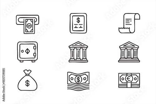 Finance and Banking Icons for Money Management, Payments, and Budget Apps