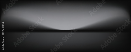 Abstract gradient podium background. Empty gray 3D studio background. Clean scene for product presentation mockup template. eps 10