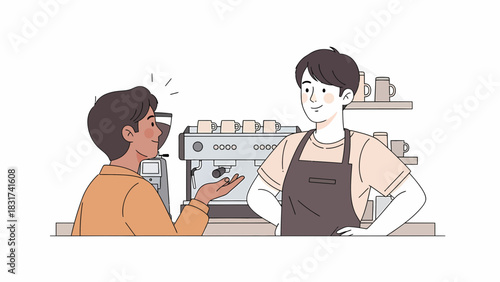 Brewing Connection Two Friends Enjoying Coffee Shop Chat