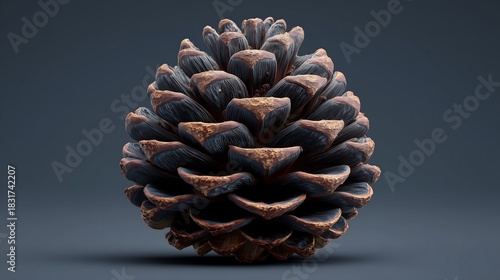 Pine cone on dark background