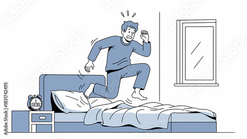 Rushing Out Of Bed Due To Being Late For An Important Appointment