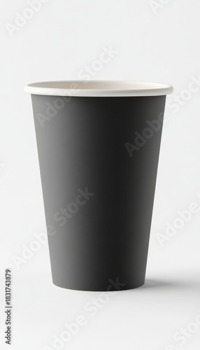 Wallpaper Mural Stylish Dark Paper Cup Mockup on Neutral Background for Beverage Presentation and Branding Use Torontodigital.ca