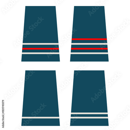 Galon de passant d'épaule de l'armée de l'air belge : volontaires d'élite: premier soldat, caporal, caporal-chef, premier caporal-chef