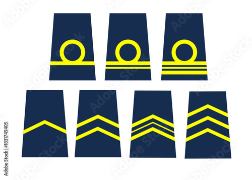 Galons de passant d'épaule de la marine belge : sous-officier, élite, supérieur, subalterne, second maitre, maitre, maitre-chef, premier maitre, premier maître-chef, maitre principal, maitre principal