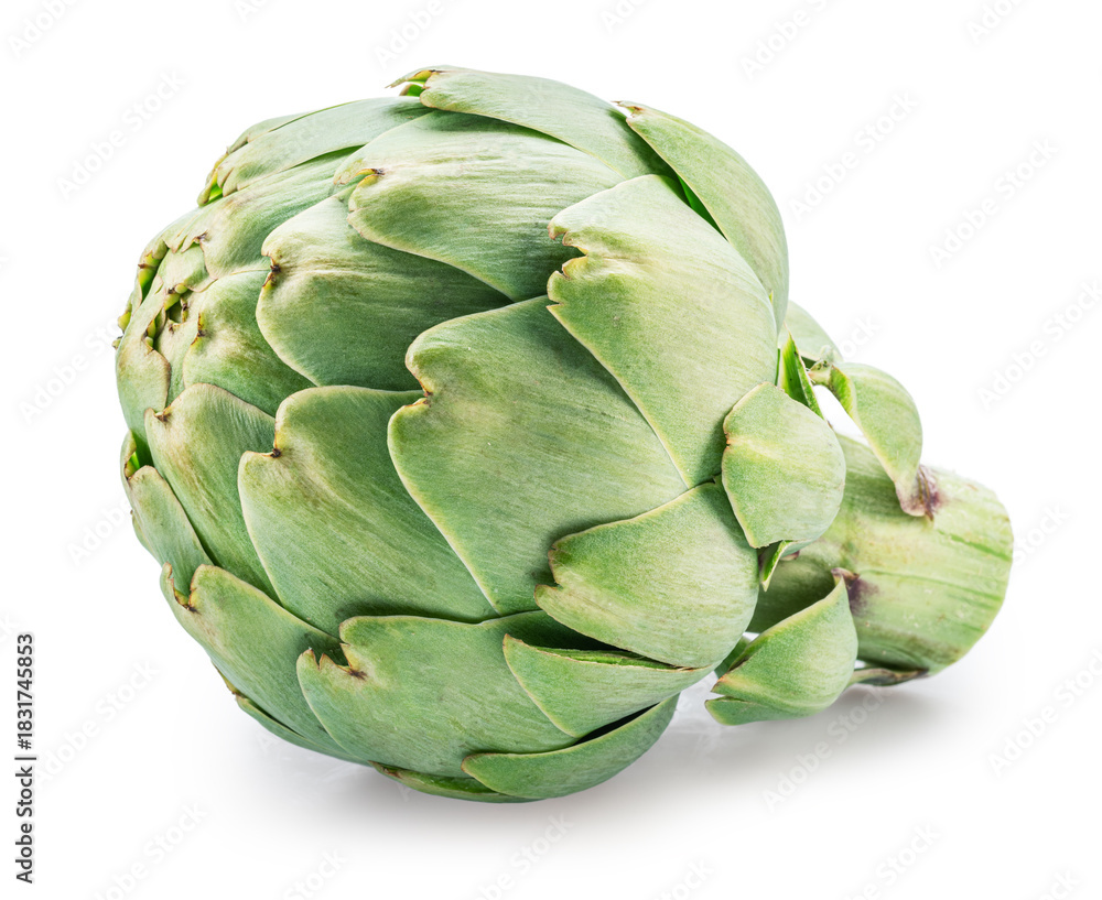 Obraz premium French artichoke isolated on white background. File contains clipping path.