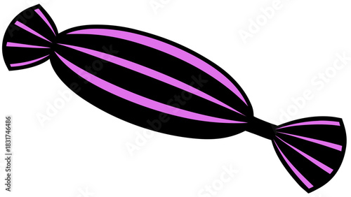 Black and purple striped candy, perfect for halloween