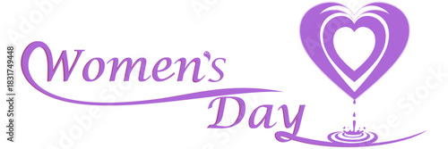 Women's Day background text Vector illustration