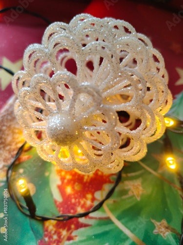 Red green gold christmas decoration
