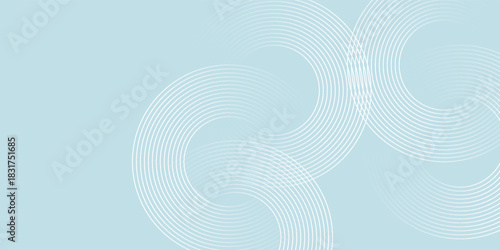 Modern abstract background. Glossy white gradient circle lines. Minimal geometric pattern. Simple graphic elements. Futuristic concept. Suitable for cover, poster, banner, brochure,