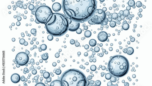 Bubbles Floating in Transparent Liquid A Close-Up View